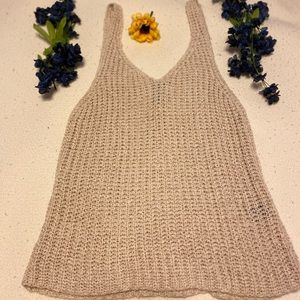 Beige mesh tank